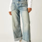 Free People - Palmer Wide-leg Cuffed Jeans