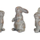 Washed stone garden rabbit figurine (set of 6)