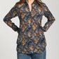 Apny - Leaf Half Button-up Pullover Tunic