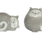Happy terra cotta cat shelf sitter (set of 4)