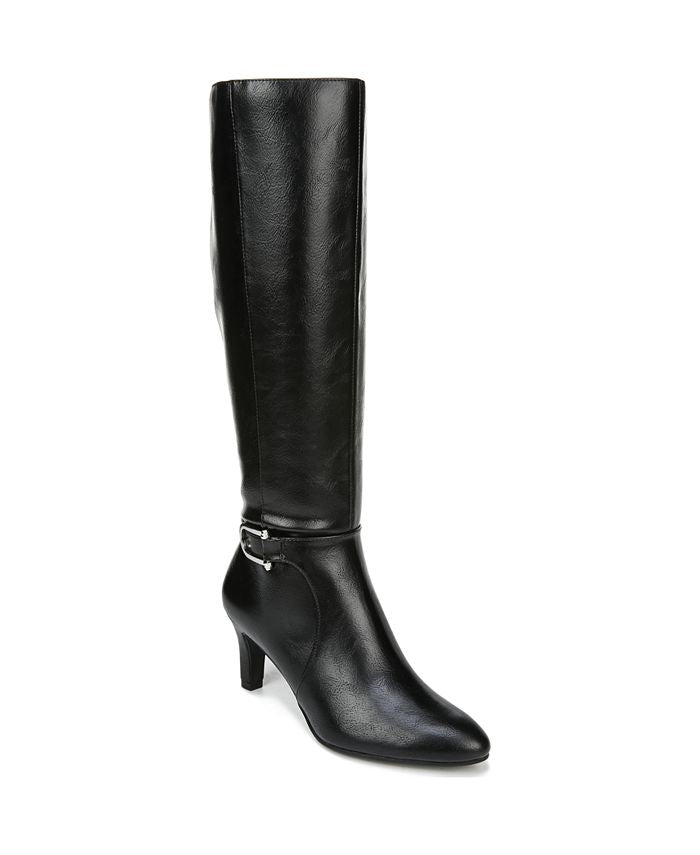 Women's Women's Life Stride Galina Wide Calf Boot Black Size 7.5 W