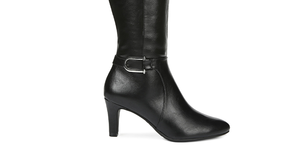 Women's Women's Life Stride Galina Wide Calf Boot Black Size 7.5 W