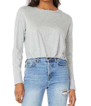 Bobi - Tuck Hem Long Sleeve Scoop Neck Tee