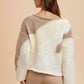 Anniewear - Color Block Chunky Sweater Top