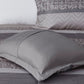 7 Piece Jacquard Comforter Set Grey/Taupe Queen