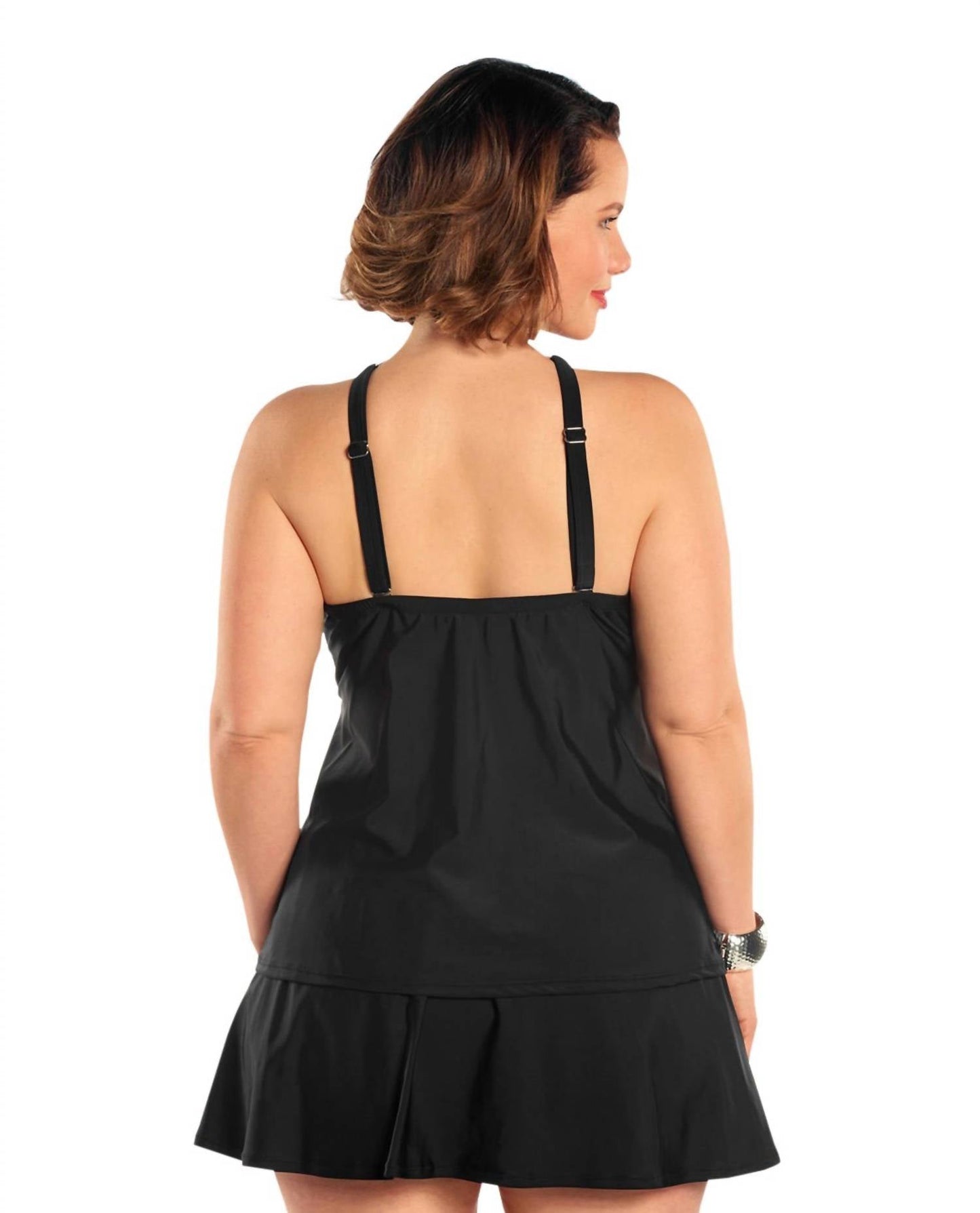 Always For Me - Plus Size Siren Tankini Top with Matching Tankini Bottom