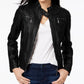 Jou Jou Junior's Faux Fur Lined Moto Jacket Black Size X-Small
