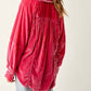 Free People - Women's Night Skies Oversized Velvet Shirt