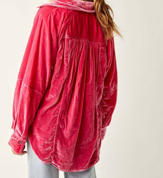 Free People - Women's Night Skies Oversized Velvet Shirt
