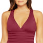 La Blanca Women's Island Goddess Tummy Control Strappy One Piece Swimsuit Red Size 10