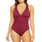 La Blanca Women's Island Goddess Tummy Control Strappy One Piece Swimsuit Red Size 10