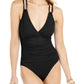 La Blanca Women's Island Goddess Underwire Tummy Control One Piece Swimsuit Black Size 10