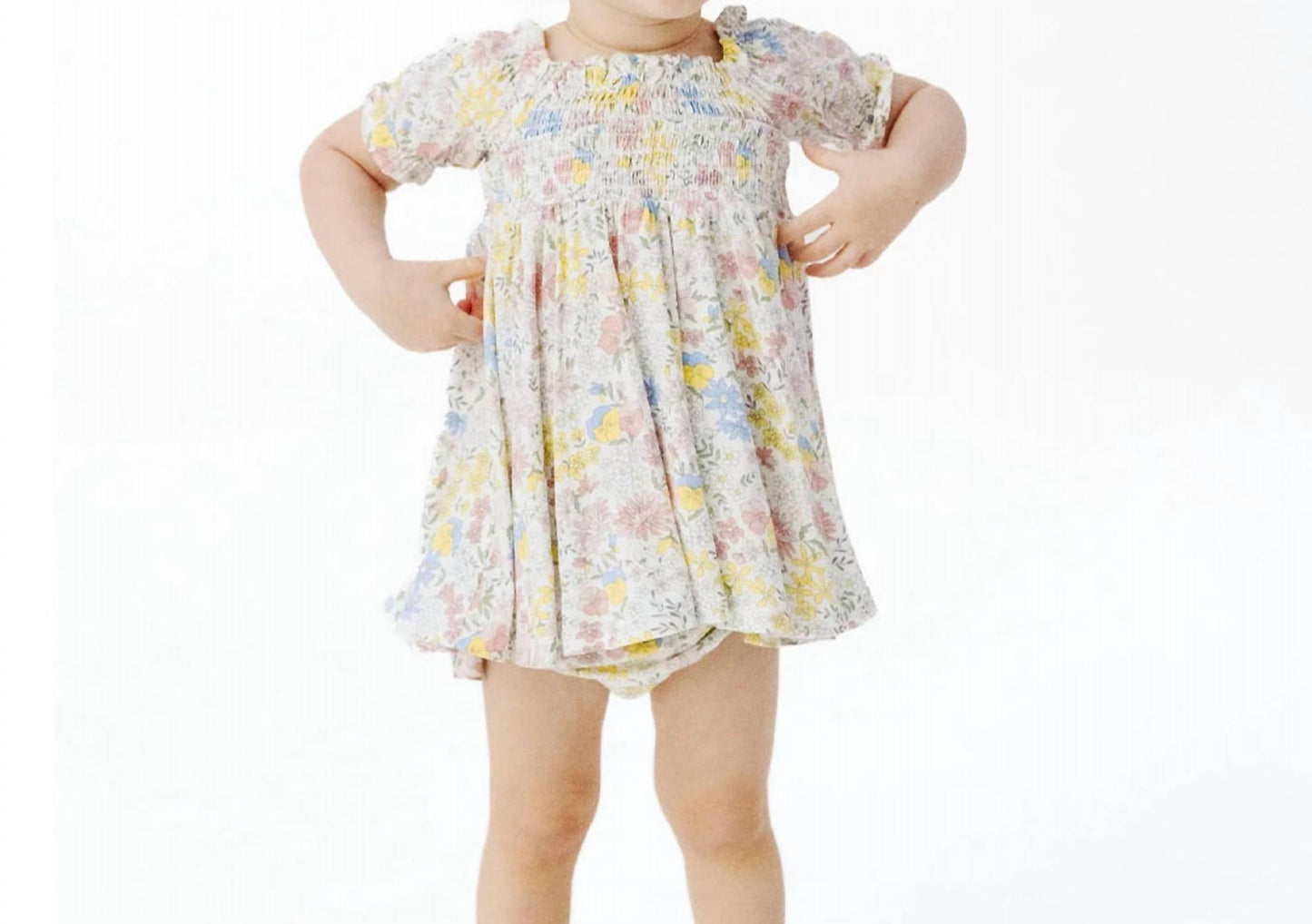 Angel Dear - Infant/toddler Girls' Puff Sleeve Twirly Dress