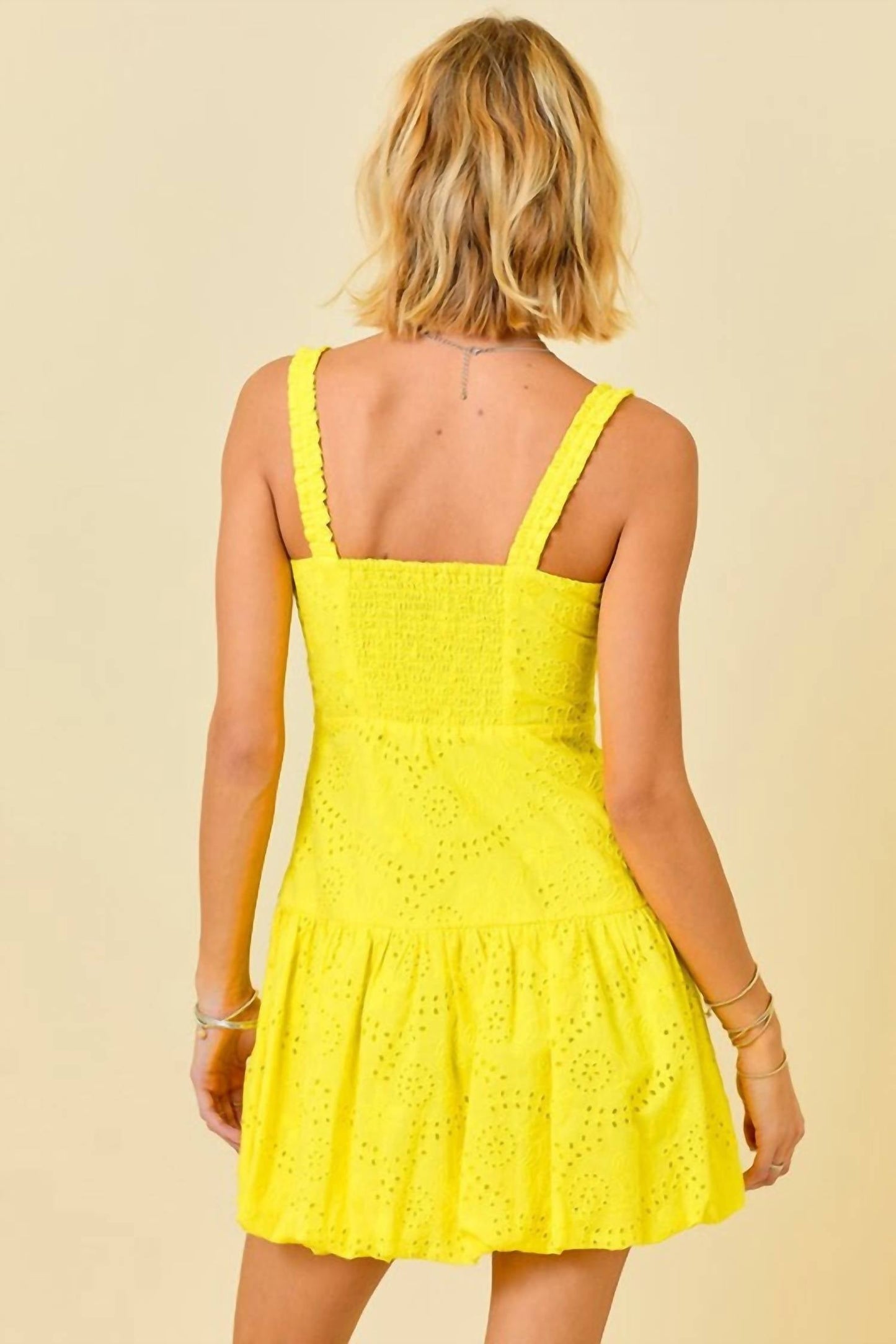 Day + Moon - Eyelet Bubble Hem Dress