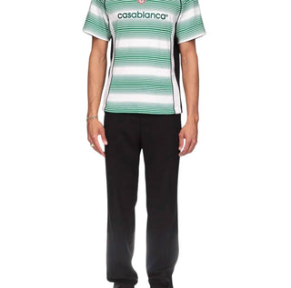 Casablanca - Yarn Dyed Logo Stripe Paneled T-shirt
