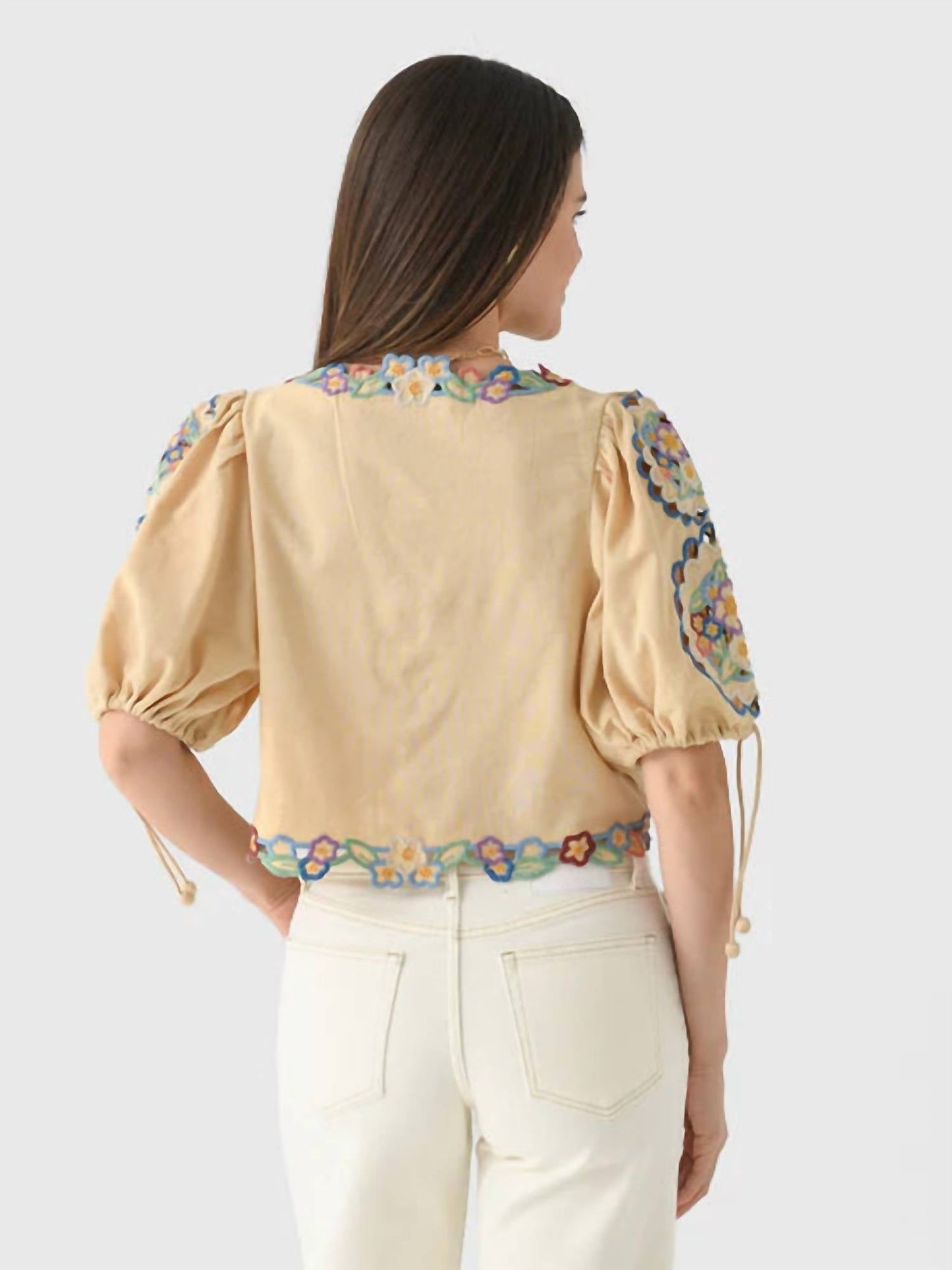 Sea - Melinda Embroidered Short Sleeve Top