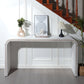 Washed White Console Table, 59in Entryway Table