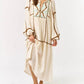 Lalavon - Scandi Style Embroidered Maxi Dress