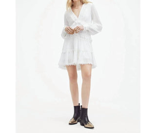 Allsaints - Zora V-neck Ruffled Mini Dress
