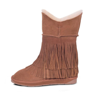 Rj'S Fuzzies - Women's Women's Classic Fringed Sheepskin Boot