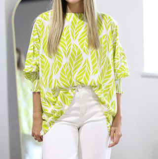 Entro - Leaf Print Blouse