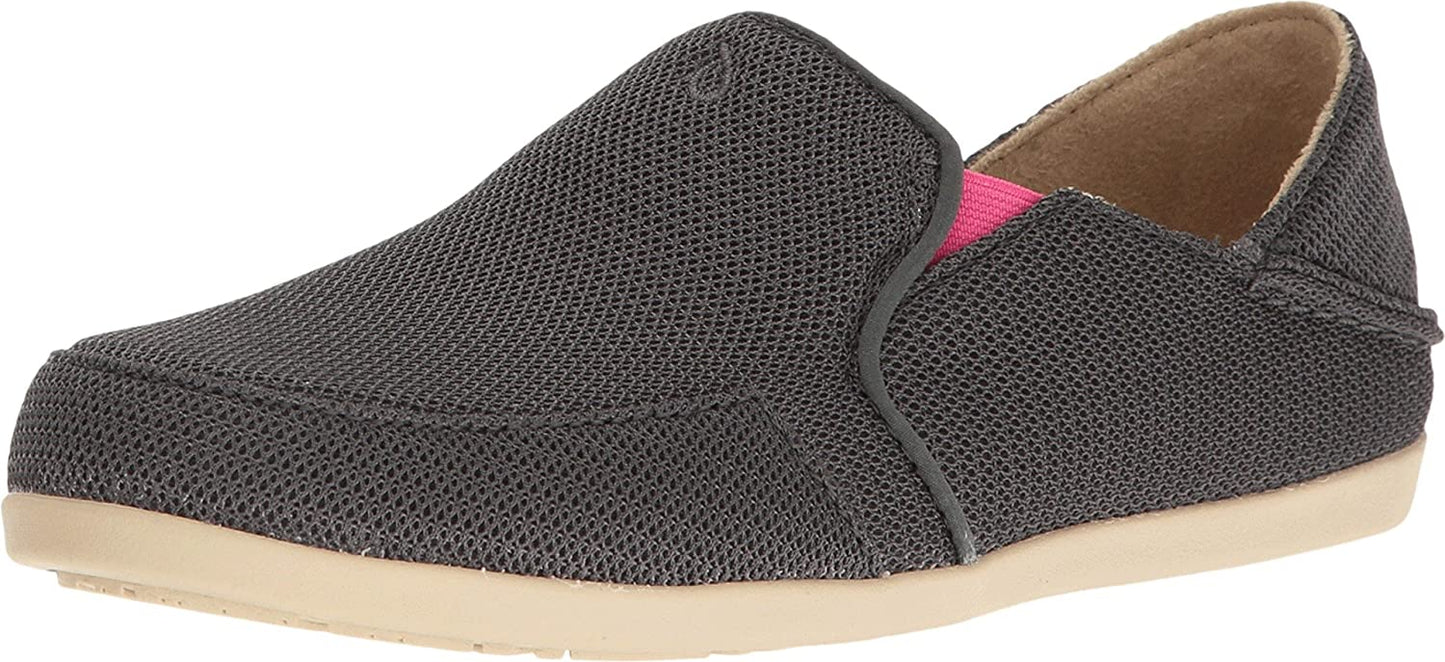 OluKai Women's Waialua Mesh Shoes Dark Shadow/Magenta