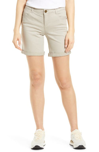 Wit & Wisdom Women's Flax 'Ab'Solution Stretch Twill Shorts Size 14