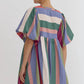 Entro - Striped Bubble Sleeve Dress