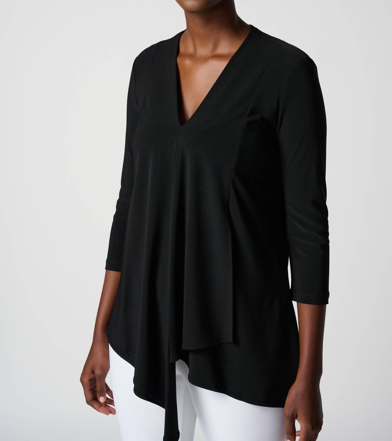Joseph Ribkoff - Asymmetrical V-neck Tunic