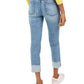 KUT from the Kloth Women's Catherine Raw Hem Boyfriend Jeans Blue Size 16