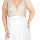 Say Yes to the Prom Women's Mesh Embellished Slip Dress White Size 22
