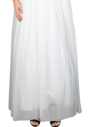 Say Yes to the Prom Women's Mesh Embellished Slip Dress White Size 22