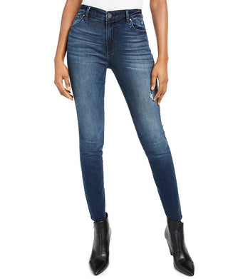 Kut from the Kloth Women's Mia High Waist Toothpick Skinny Jeans Blue Size 16