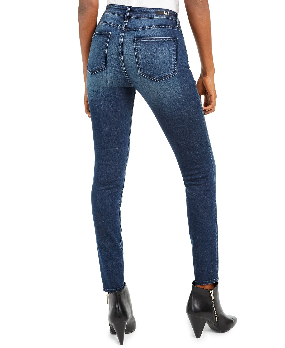 Kut from the Kloth Women's Mia High Waist Toothpick Skinny Jeans Blue Size 16
