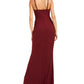 Speechless Junior's Scalloped Slit Gown Red Size 3