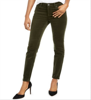 KUT from the Kloth Women's Diana Skinny Corduroy Casual Pants Green Size 16