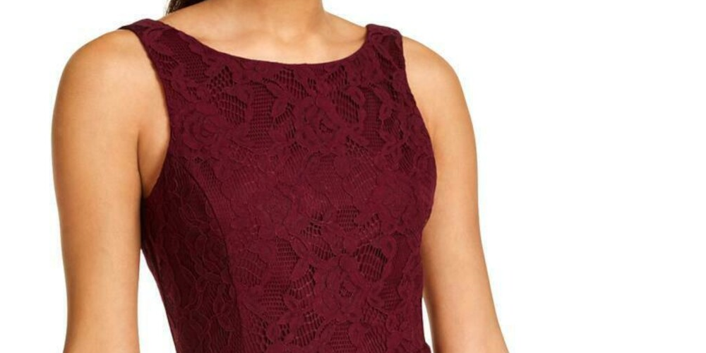 Speechless Women's Sleeveless Jewel Neck Short Cocktail Fit Flare Dress Purple Size 15