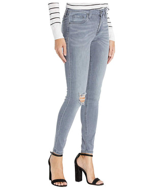 Kut From The Kloth Women's Mia Ripped Toothpick Skinny Jeans Gray Size 8