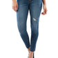 Kut From The Kloth Women's Donna Button Fly High Waist Raw Skinny Jeans Blue Size 2