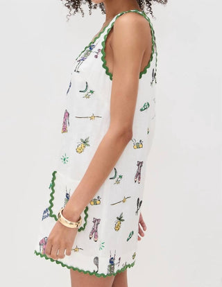 Alemais - Play Embroidered Mini Dress