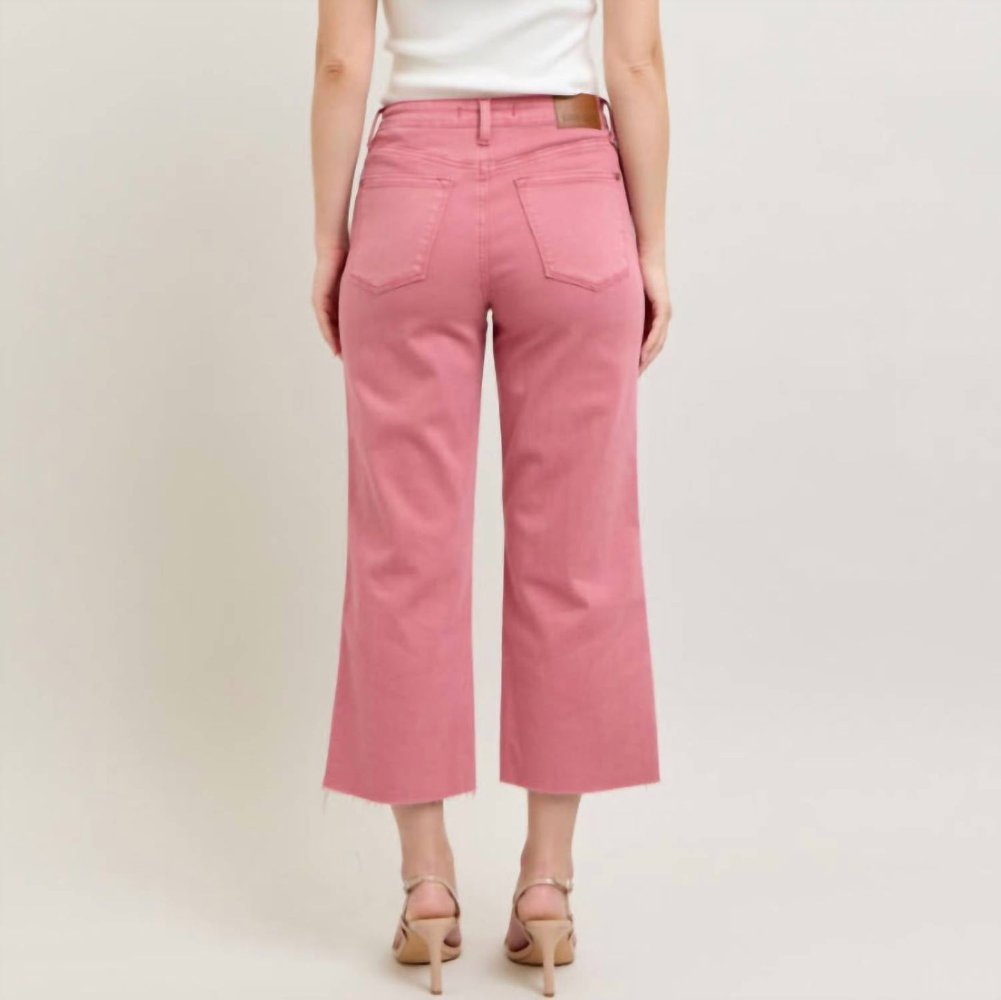 Judy Blue - Women's High Rise Garment Dyed Crop Wide Leg