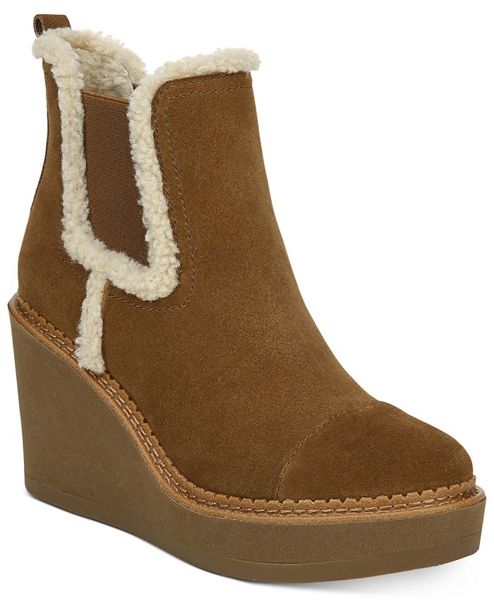 Sam Edelman Women's Reagan Waterproof Wedge Boot Brown Size 5.5 M