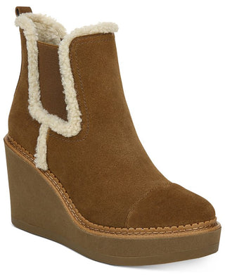 Sam Edelman Women's Reagan Waterproof Wedge Boot Brown Size 5.5 M