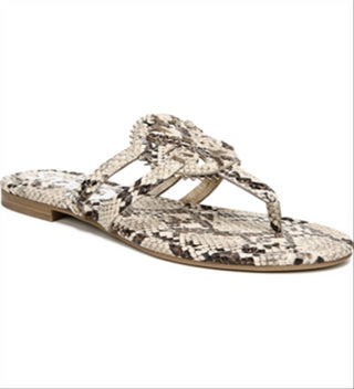 Sam Edelman Women's Canyon Thong Animal Print Sandal Brown Size 6.5