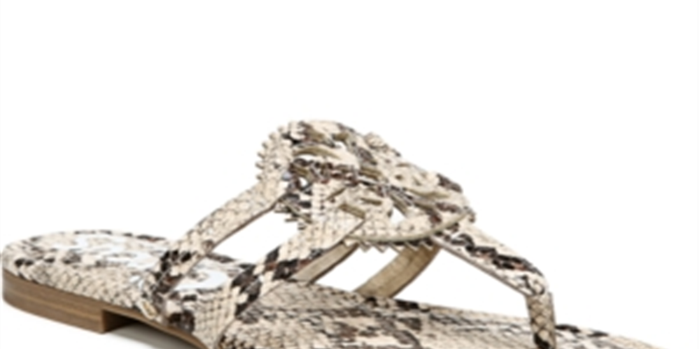 Sam Edelman Women's Canyon Thong Animal Print Sandal Brown Size 6.5