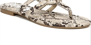 Sam Edelman Women's Canyon Thong Animal Print Sandal Brown Size 6.5