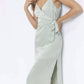 Le Lis - Bust wrapped and tie satin midi dress