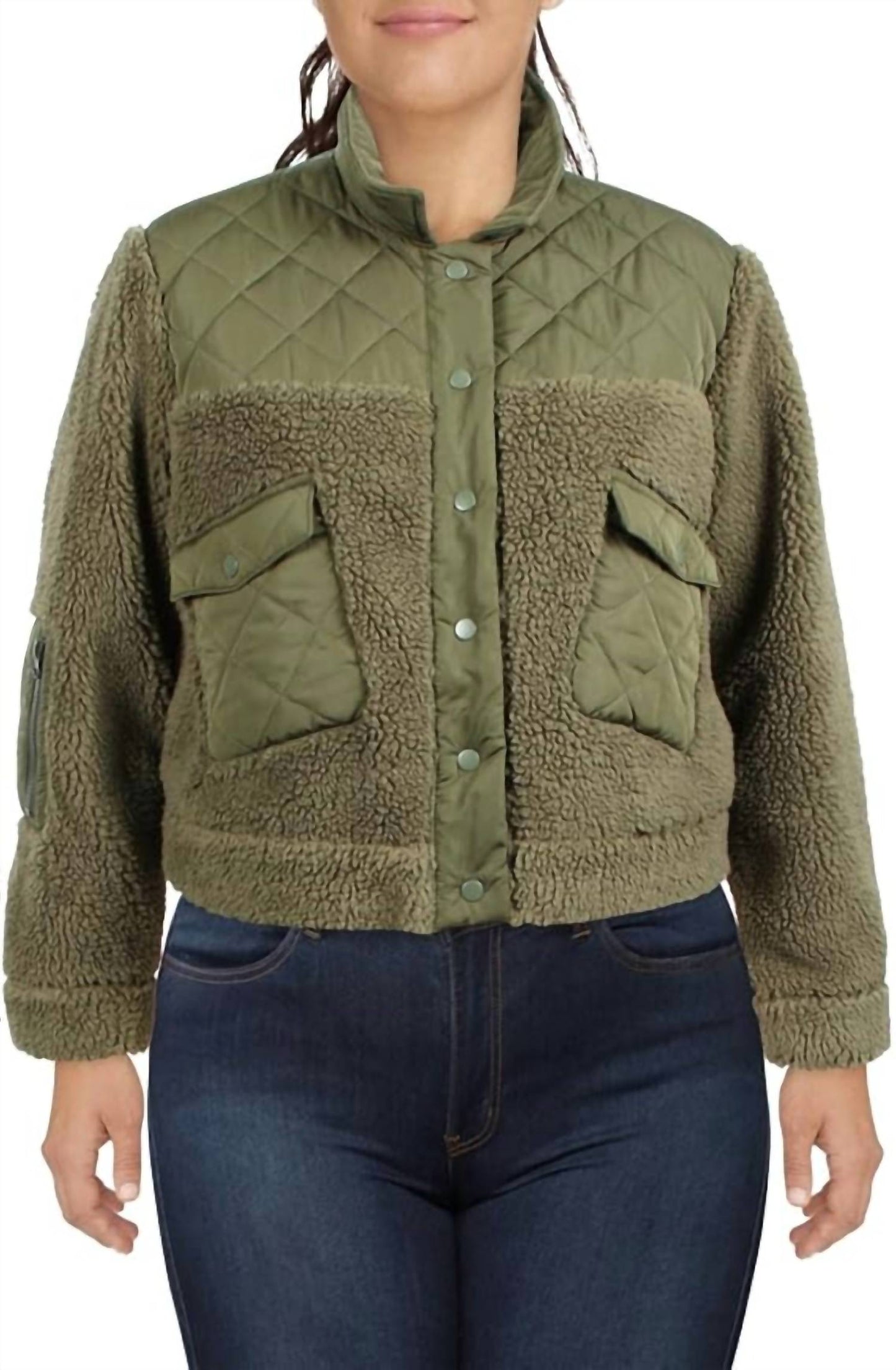 Rails - Women's Peyton Quilted Mixed Media Teddy Coat