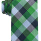 Tommy Hilfiger Men's Buffalo Check Tartan Silk Tie Green Size Regular