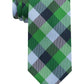 Tommy Hilfiger Men's Buffalo Check Tartan Silk Tie Green Size Regular